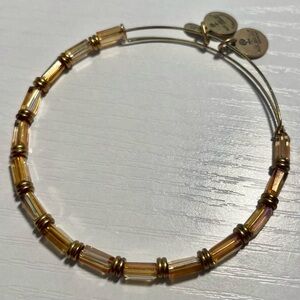 Alex and Ani Starlit Canvas Topaz Bangle Bracelet Rafaelian Gold